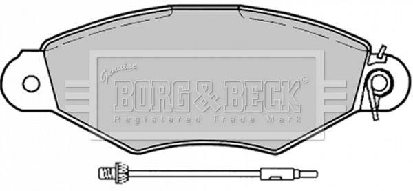 BORG & BECK Комплект тормозных колодок, дисковый тормоз BBP1729